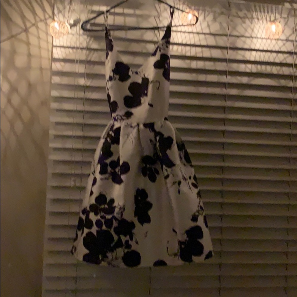 Black and white cocktail dress